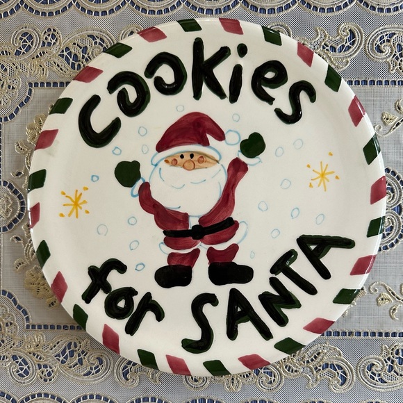 🍪 Cookies for Santa plate, EUC - Picture 1 of 3